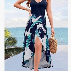 NWT KILIG Women's V Neck Sleeveless sundress